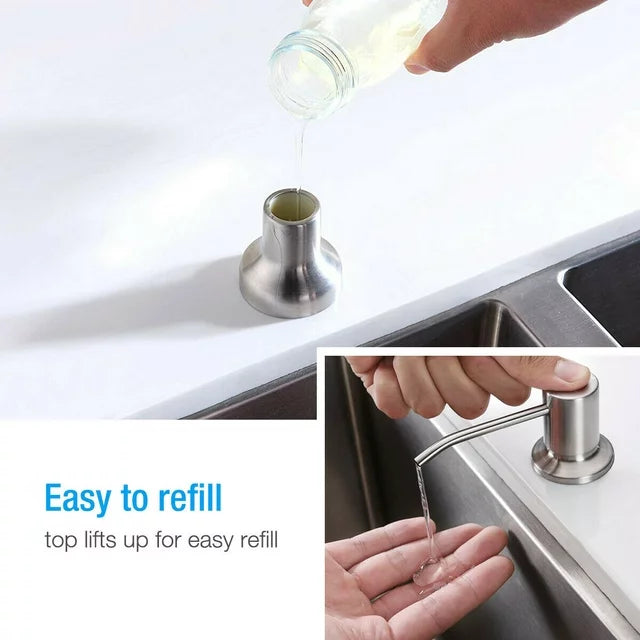 Modern Brushed Kitchen Sink Soap Dispenser Stainless Steel Sink Soap Dispenser