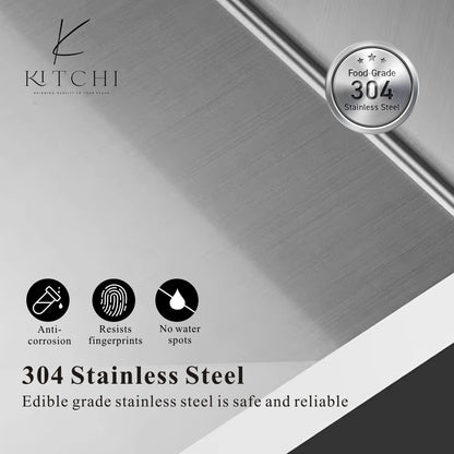 30" Dual Mount Kitchen Sink, 16 Gauge Stainless Steel Sink Workstation Ledge Single Bowl