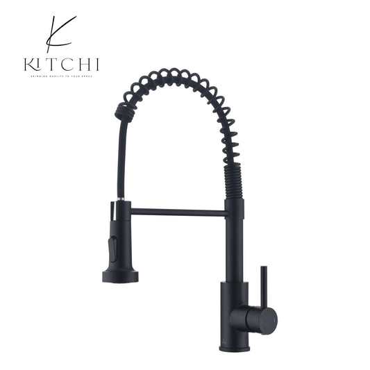 Single Handle Spring Kitchen Sink Faucet with Pull Down