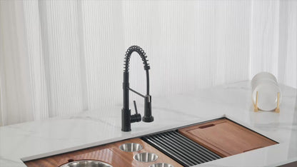 45"  Single Bowl Satin Stainless Steel Under Mount Kitchen Sink Two Ledge